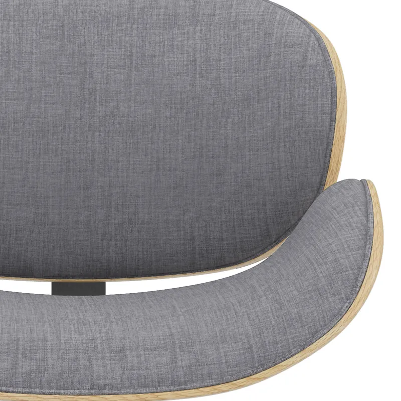 Marana - Bentwood Adjustable Swivel Bar Stool - Light Grey