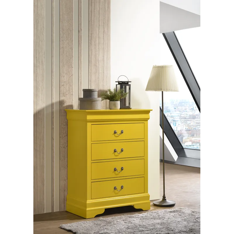 Louis Phillipe - G3102-BC 4 Drawer Chest - Yellow