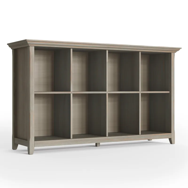 Amherst - 8 Cube Storage Sofa Table - Distressed Grey