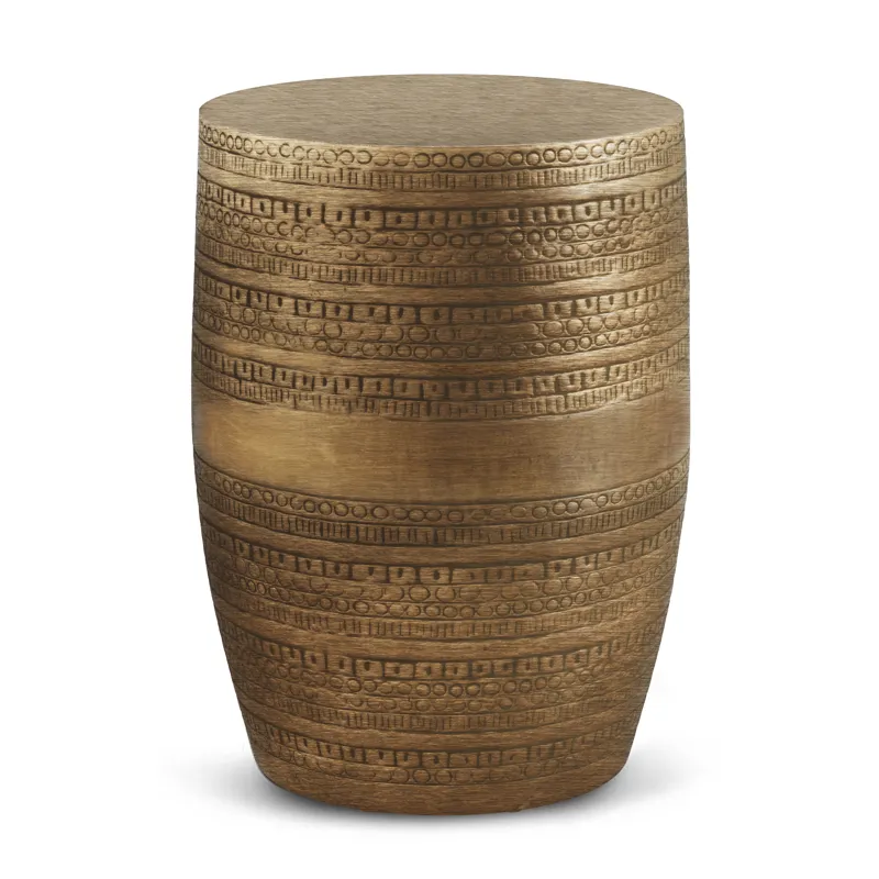 Johnsen - Large Metal Accent Table - Antique Gold