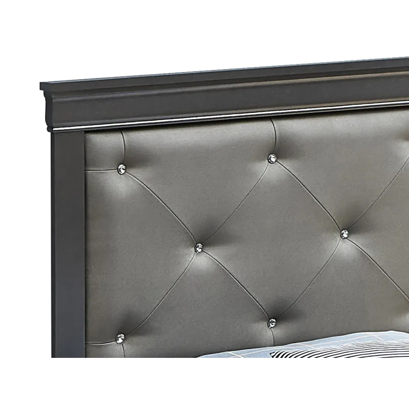 Lorana - G6502B-TB2 Twin Bed - Metalic Black