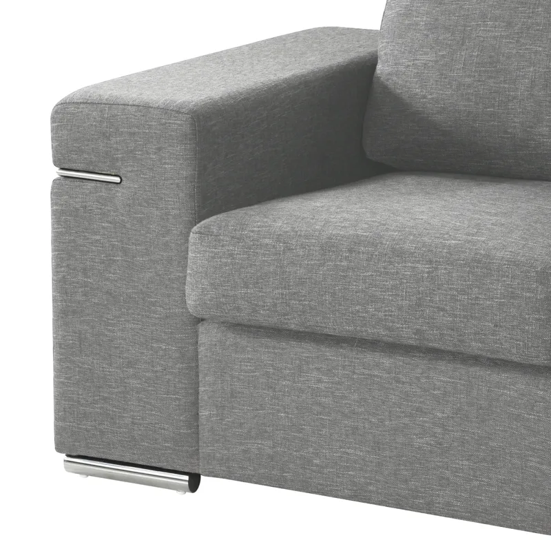 Gianna - Light Gray Woven Fabric Arm Chair