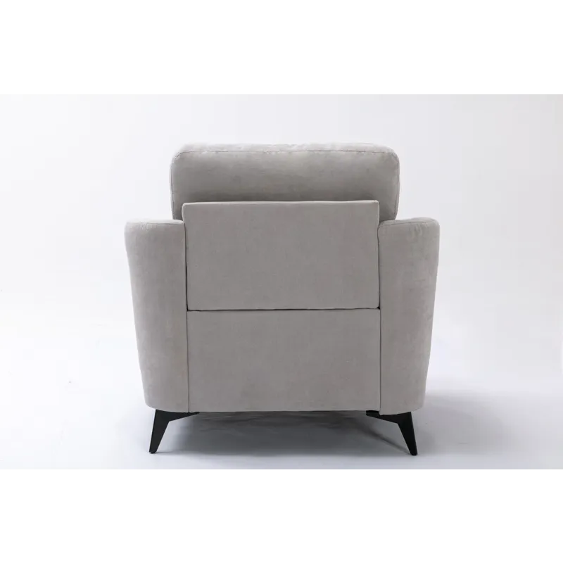 Callie - Woven Fabric Living Room Sofa, Loveseat, Chair (Set of 3) - Light Gray