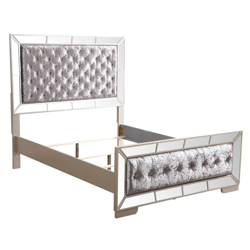 Hollywood Hills - G8105A-KB King  Bed - Silver Champagne
