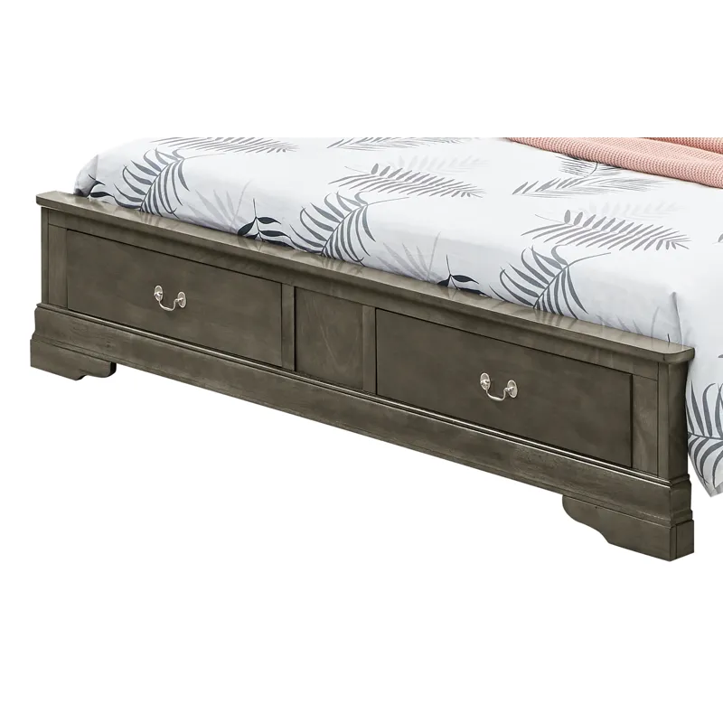 Louis Phillipe - G3105D-QSB2 Queen Storage Bed - Gray