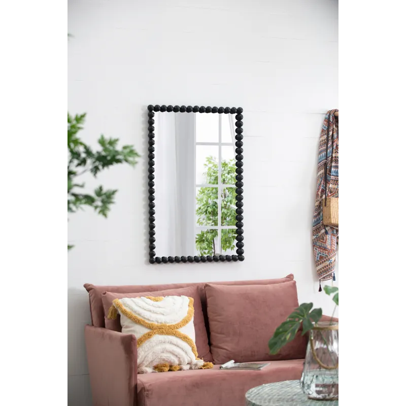 Rectangle Mirror, Wall Mirror For Living Room Bedroom Entryway - Black