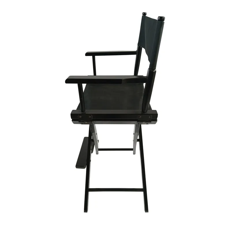 Casual Home Director\'s Chair, Foldable Style, Suitable For Adults (Set of 2) - Black