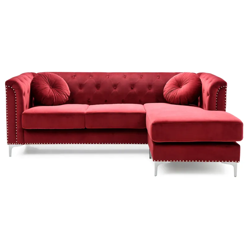 Pompano - G789B-SC Sofa Chaise (3 Boxes) - Burgundy