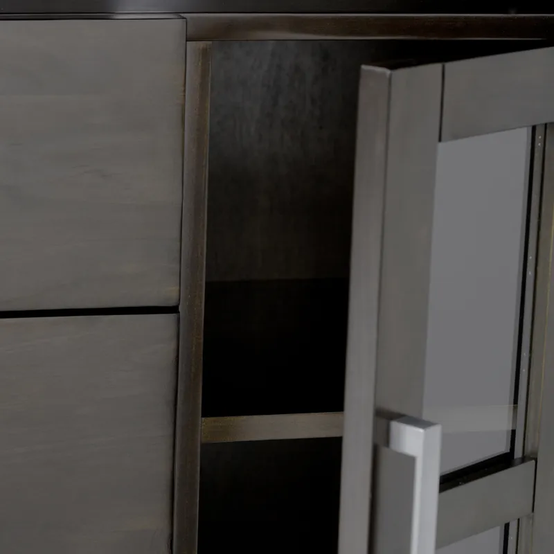 Kitchener - Tall TV Media Stand - Hickory Brown