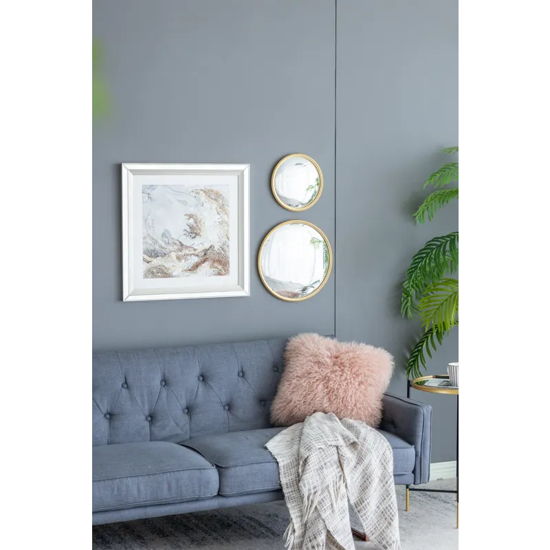Round Mirror, Circle Mirror With Iron Frame For Living Room Bedroom Vanity Entryway Hallway - Gold