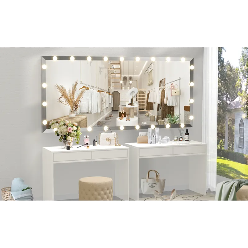 Hollywood - Full Length Mirror With Lights Oversized Full Body Vanity Mirror With 3 Color Modes Ligh