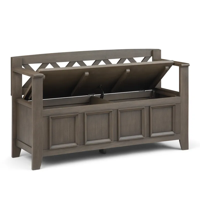 Amherst - Entryway Storage Bench - Farmhouse Grey