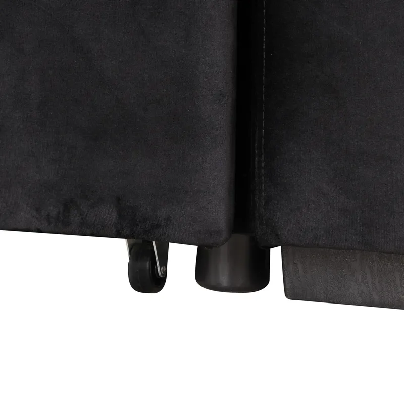 Sleeper Sofa Bed, 2 In 1 Pull Out Sofa Bed L-Shape Couch With Storage Ottoman For Living Room, Bedro