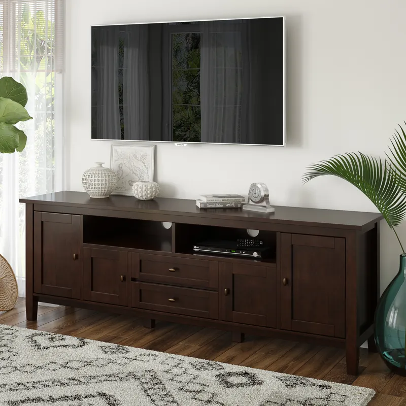 Warm Shaker - 72\" TV Media Stand - Russet Brown
