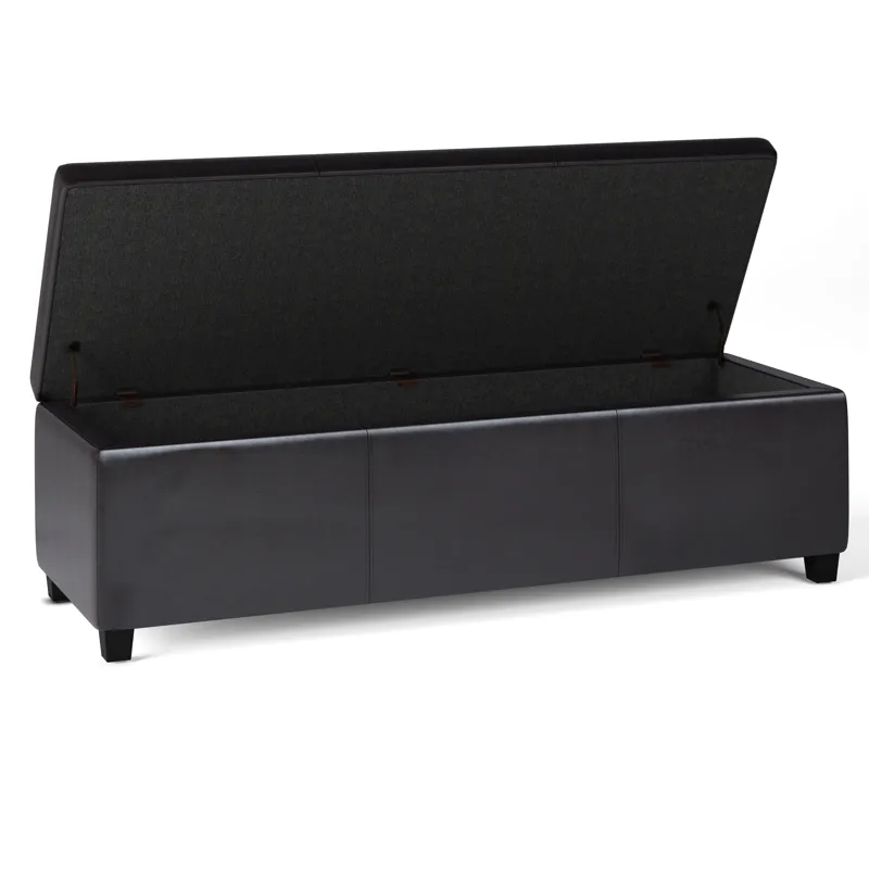 Avalon - Extra Large Storage Ottoman Bench - Tanners Brown