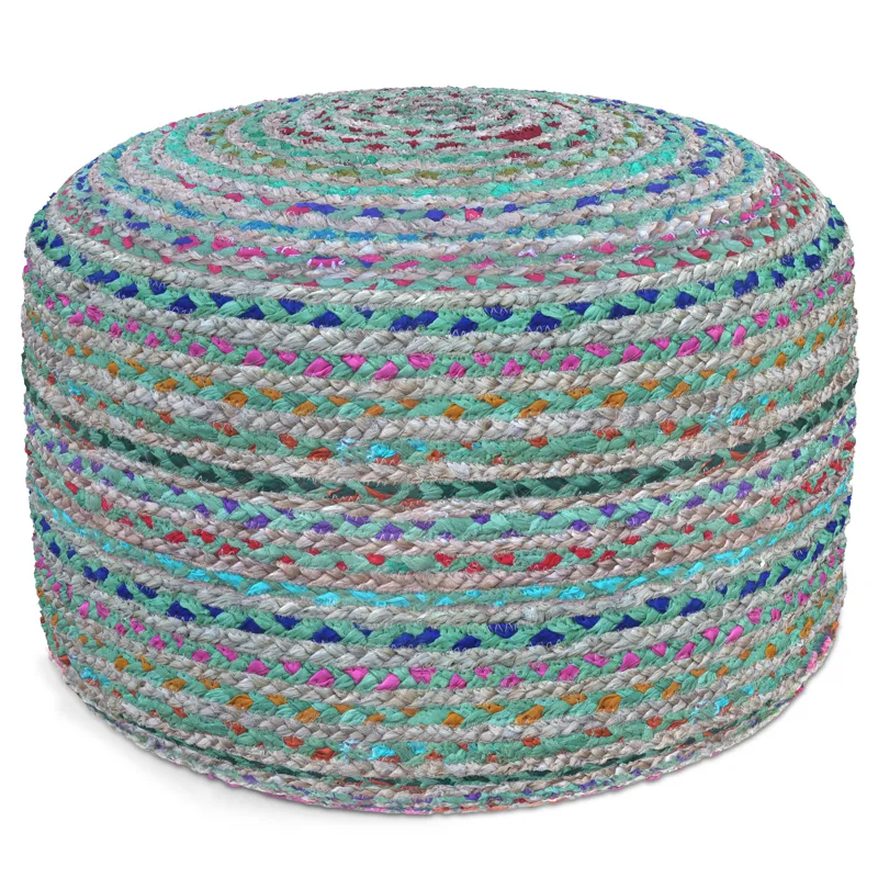 Margo - Round Pouf - Green