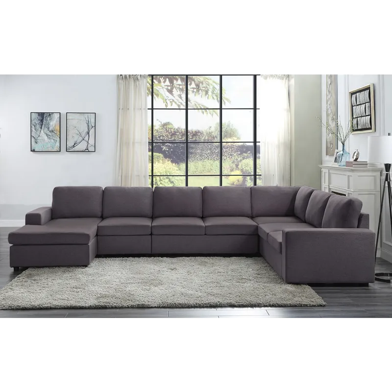 Tifton - Modular Sectional Sofa With Reversible Chaise - Dark Gray Linen