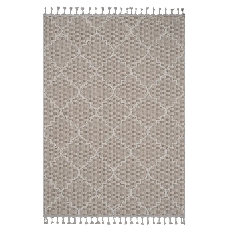 4\' x 6\' Trellis Indoor / Outdoor Area Rug - Ivory