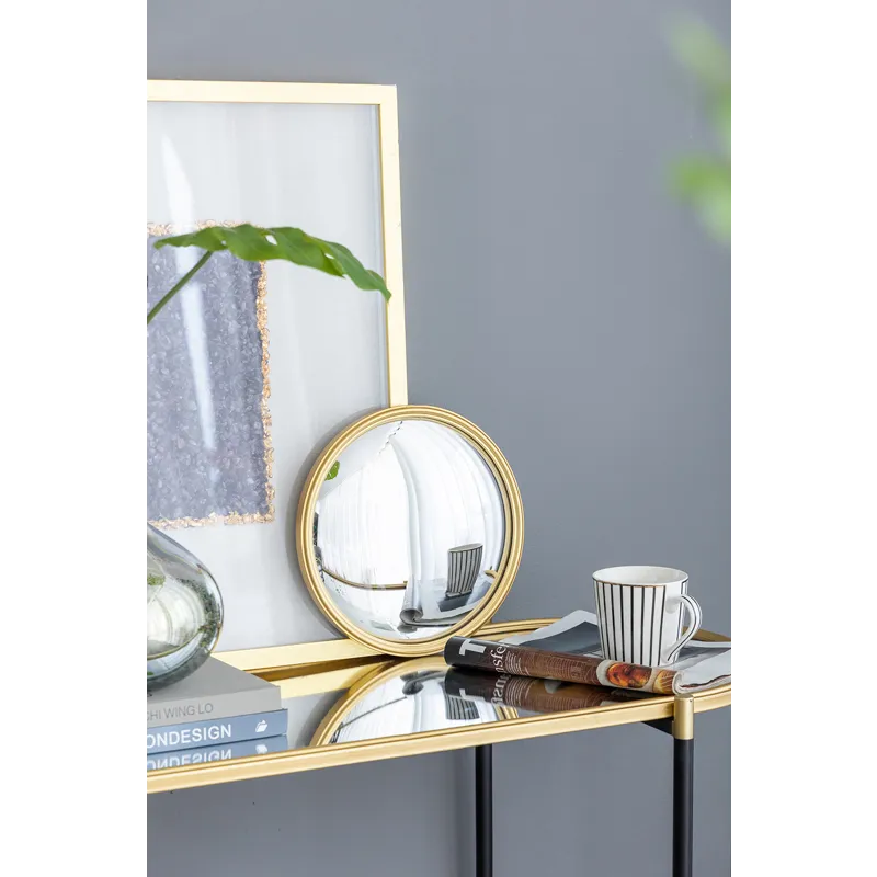 Round Mirror, Circle Mirror With Iron Frame For Living Room Bedroom Vanity Entryway Hallway - Gold