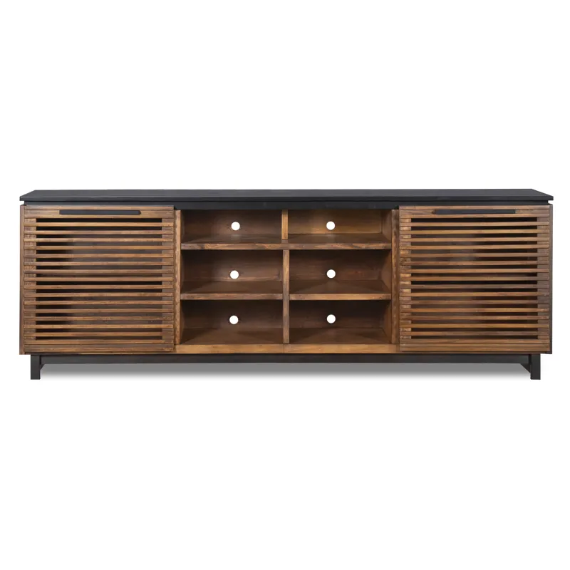 Graceland - 85" TV Stand - Bourbon / Black