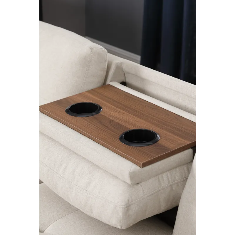 Alger - 98\" Wide Left Hand Facing Sofa & Chaise With Ottoman - Beige