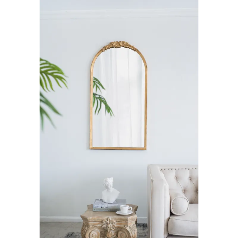Floor Mirror, Full Body Mirror Dressing Make Up Mirror For Bathroom Bedroom Living Room - Gold