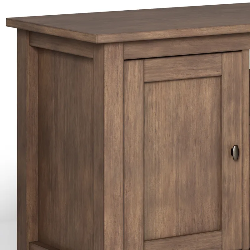 Warm Shaker - 72\" TV Media Stand - Rustic Natural Aged Brown