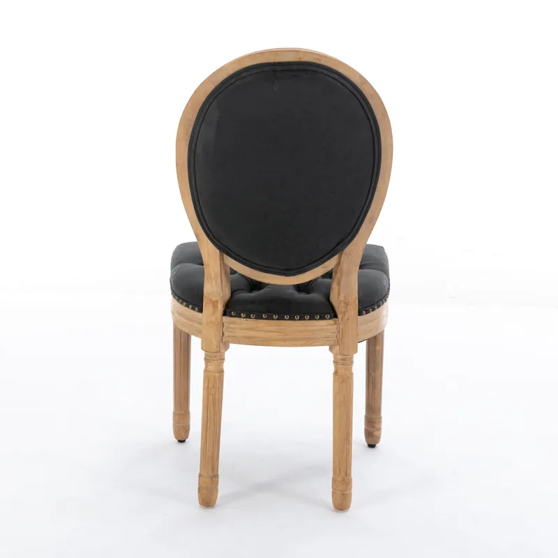 French Style Solid Wood Frame Antique Painting, Hand-Pulled Buckle Decoration PU Artificial Leather 