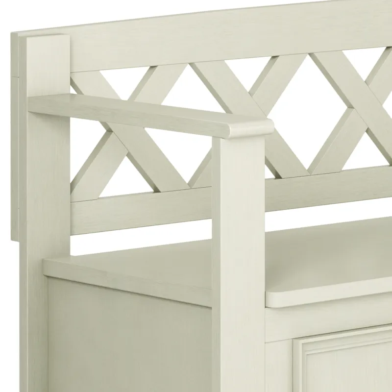 Amherst - Entryway Storage Bench - Antique White