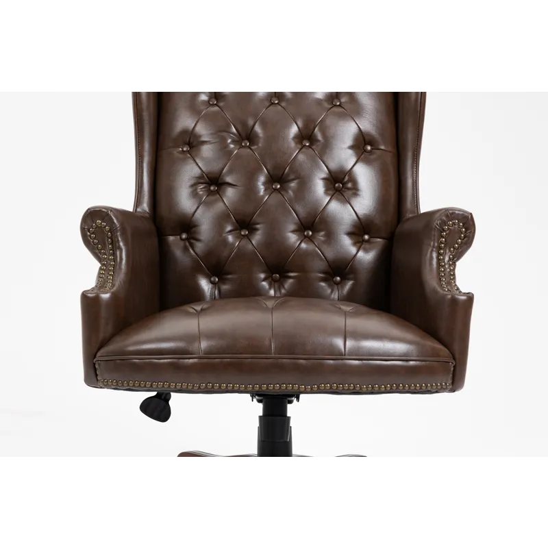 Executive Office Chair, High Back Reclining Comfortable Desk Chair With Smooth Glide Caster Wheels -