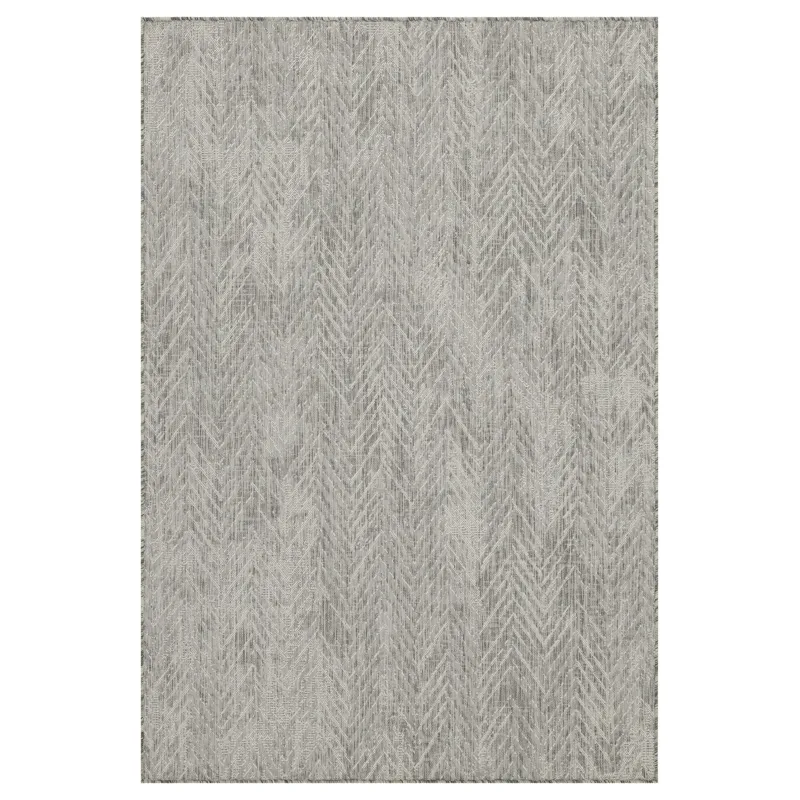 Sunshine - 2\'7\" X 7\'3\" Polypropylene, Indoor / Outdoor Area Rug - Silver