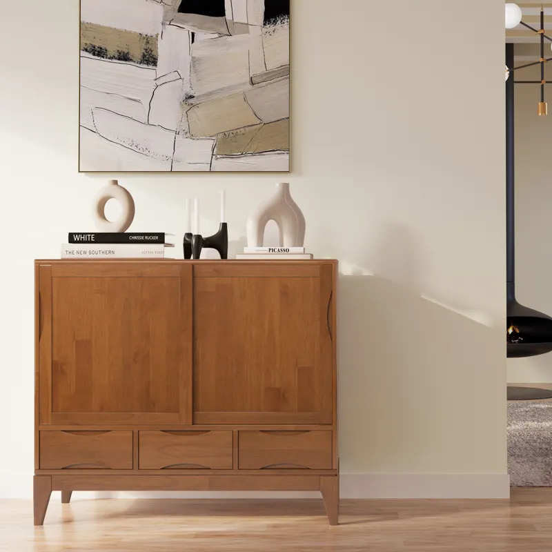 Harper - Medium Storage Cabinet - Teak Brown