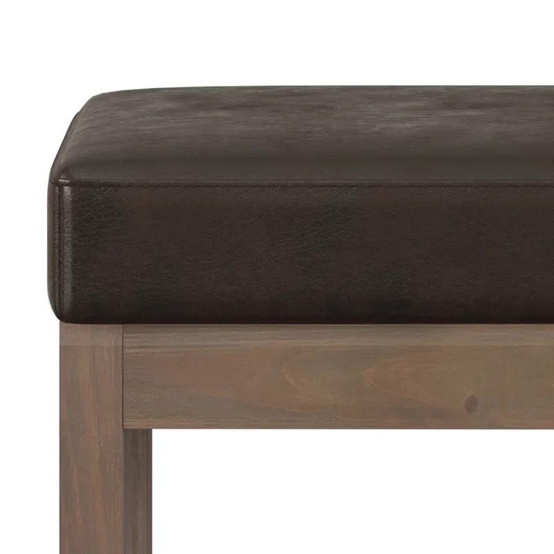 Milltown - Footstool Small Ottoman Bench - Distressed Brown