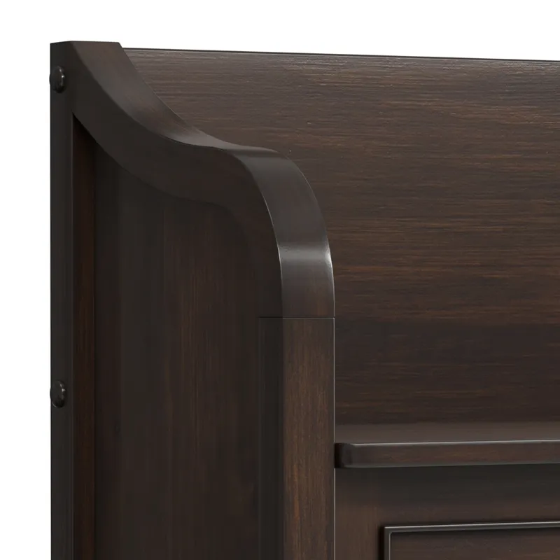 Connaught - Wide Entryway Storage Bench - Chestnut Brown