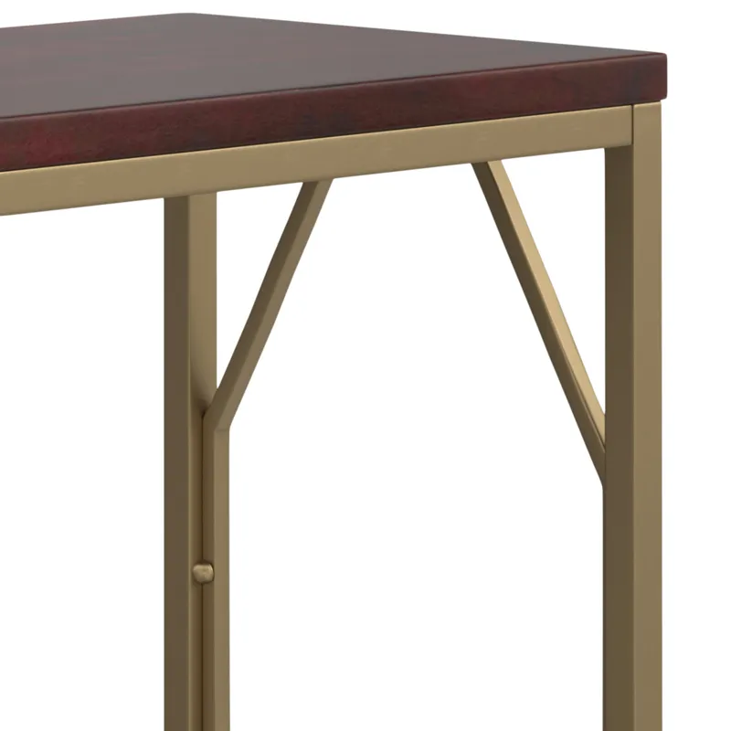 Selma - Metal and Wood Accent Table - Cognac