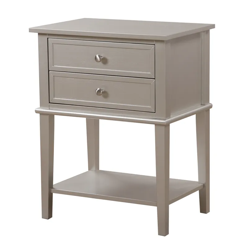 Newton - G061-N Nightstand - Silver Champagne