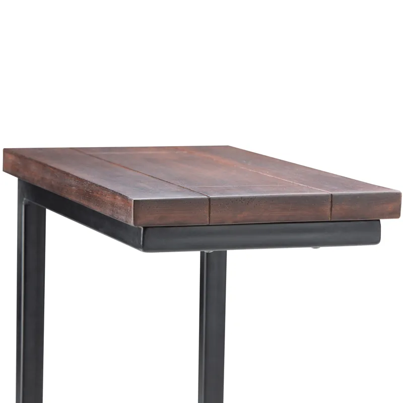 Skyler - C Side Table - Dark Cognac Brown
