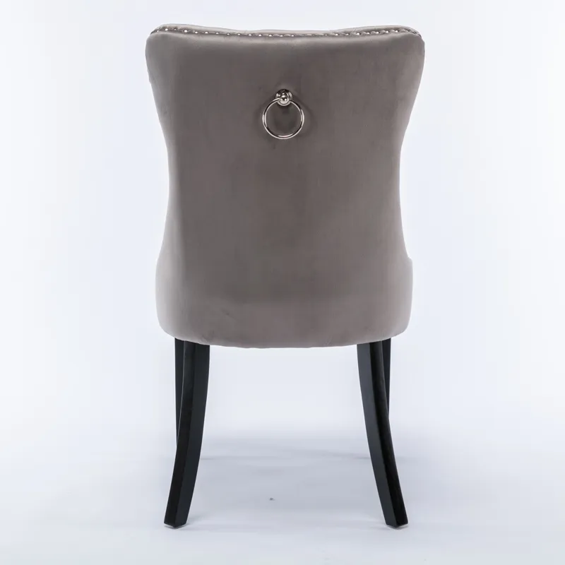 Nikki - Modern, High-End Tufted Solid Wood Contemporary Velvet Upholstered Dining Chair With Wood Le
