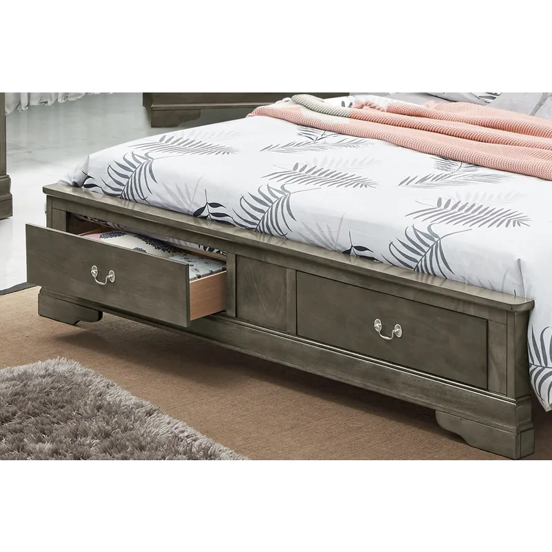 Louis Phillipe - G3105D-QSB2 Queen Storage Bed - Gray