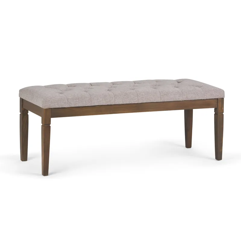 Waverly - Tufted Ottoman Bench - Cloud Grey