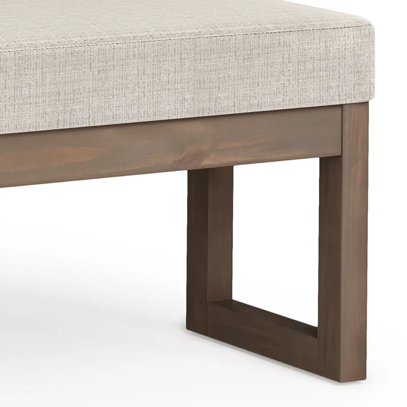Milltown - Large Ottoman Bench - Platinum