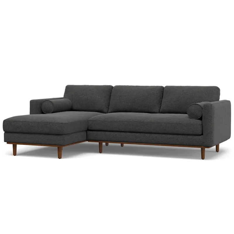 Morrison - Left Sectional Sofa - Charcoal Gray
