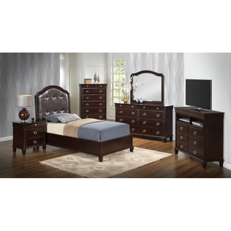Triton - G9000A-TB Twin  Bed - Cappuccino