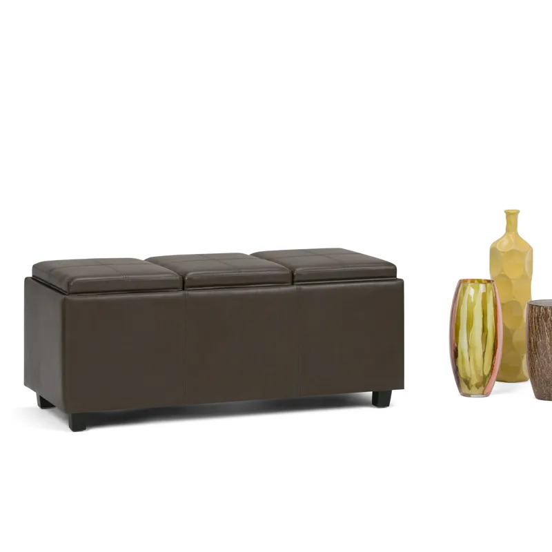 Avalon - Storage Ottoman - Chocolate Brown