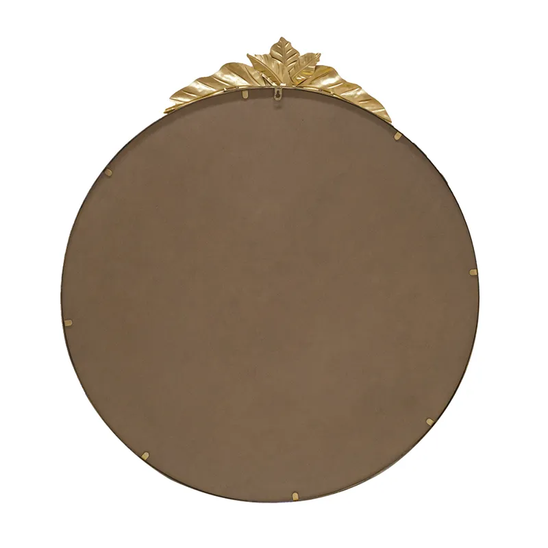 Large Round Wall Mirror With Metal Frame, Circle Accent Mirror For Living Room Bedroom Entryway - Go