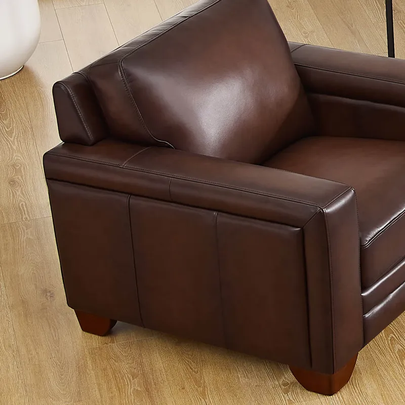 Aiden Alice - Leather Chair - Caramel