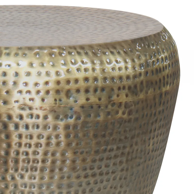 Preston - Metal Side Table - Antique Gold