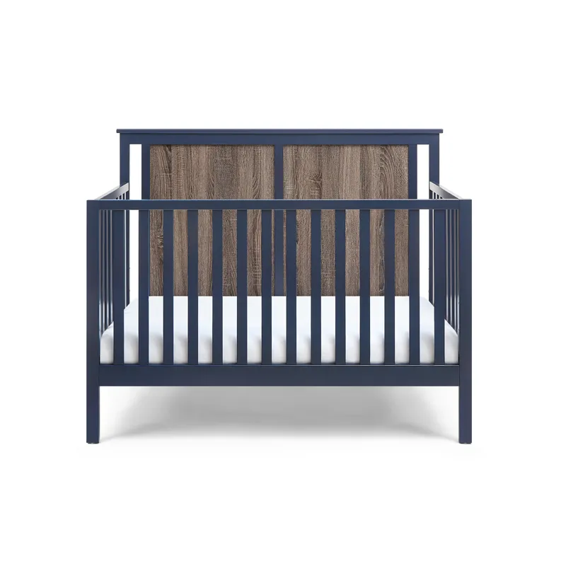 Connelly - 4-in-1 Convertible Crib - Midnight Blue/Vintage Walnut