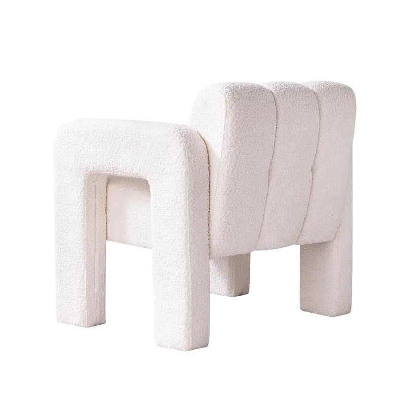 31.10\" Wide Boucle Upholstered Accent Chair - Beige