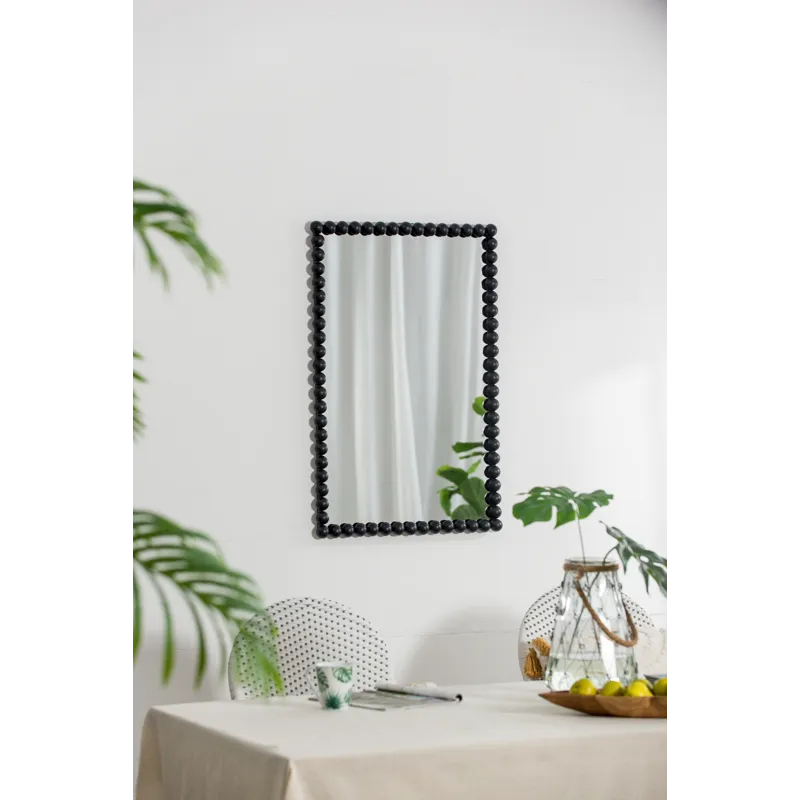 Rectangle Mirror, Wall Mirror For Living Room Bedroom Entryway - Black